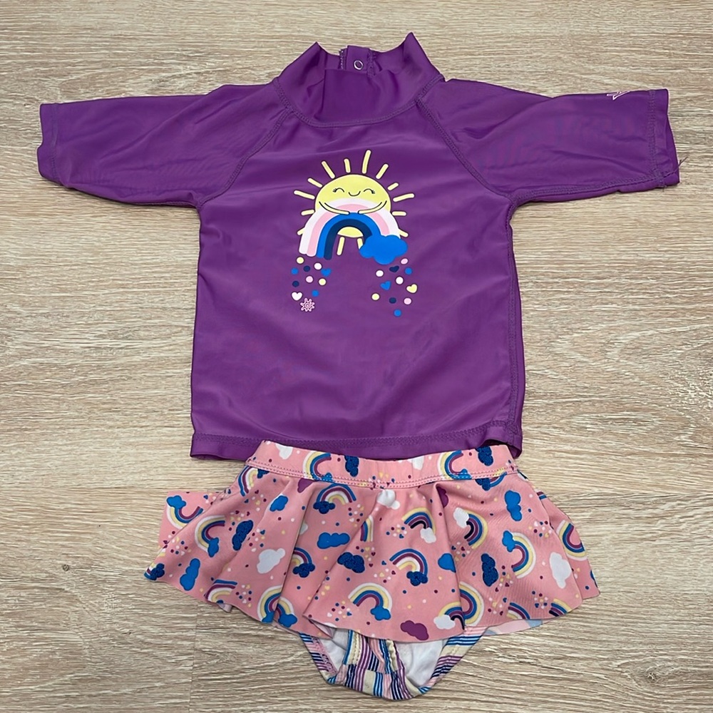 Toddler 2 pc bathing suit upf 50+